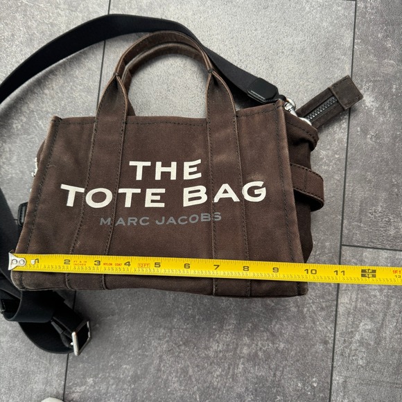 Marc Jacobs The Mini Tote Bag Brown Canvas Crossbody Handbag M0016493 - Picture 6 of 7